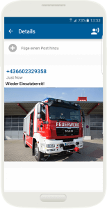 Feuerwehr Auto Info Alarm App Zusatzalarmierung der blaulichtSMS die Zusatzalarmierung via Alarm App für Feuerwehr Rettung THW Bergwacht und Co