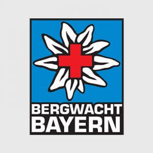 Logo der Bergwacht Bayern Referenz der blaulichtSMS die Zusatzalarmierung via Alarm App für Feuerwehr Rettung THW Bergwacht und Co