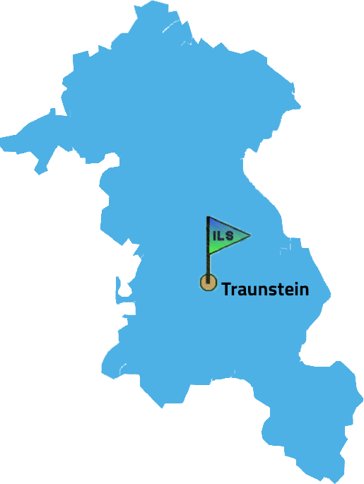 Standort Integrierte Leitstelle Traunstein Karte der blaulichtSMS die Zusatzalarmierung via Alarm App für Feuerwehr Rettung THW Bergwacht und Co