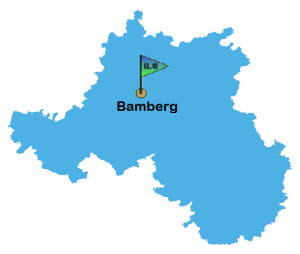 Standort Integrierte Leitstelle Bamberg Karte der blaulichtSMS die Zusatzalarmierung via Alarm App für Feuerwehr Rettung THW Bergwacht und Co