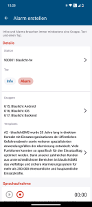 Android Screenshot von Alarm Erstellung